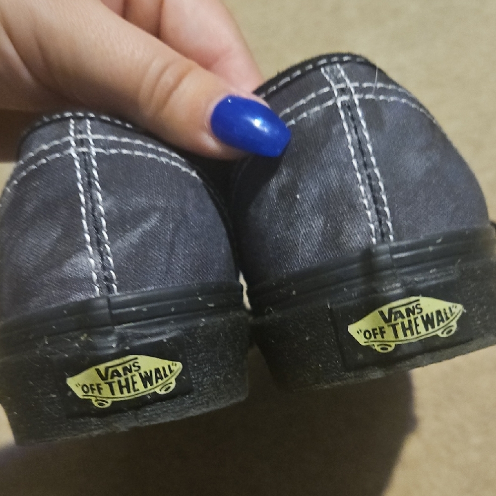 Vans Black Shoes with Purple and Black Laces - Picture 3 of 8